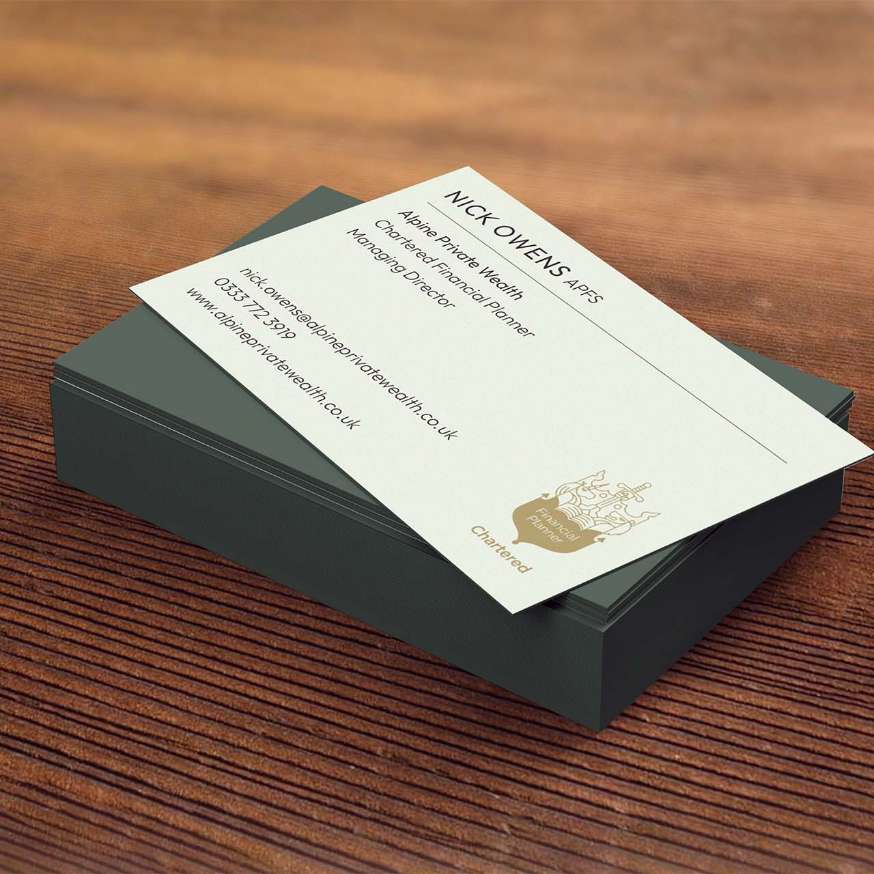 Print – Alpine Business Card Mock-up