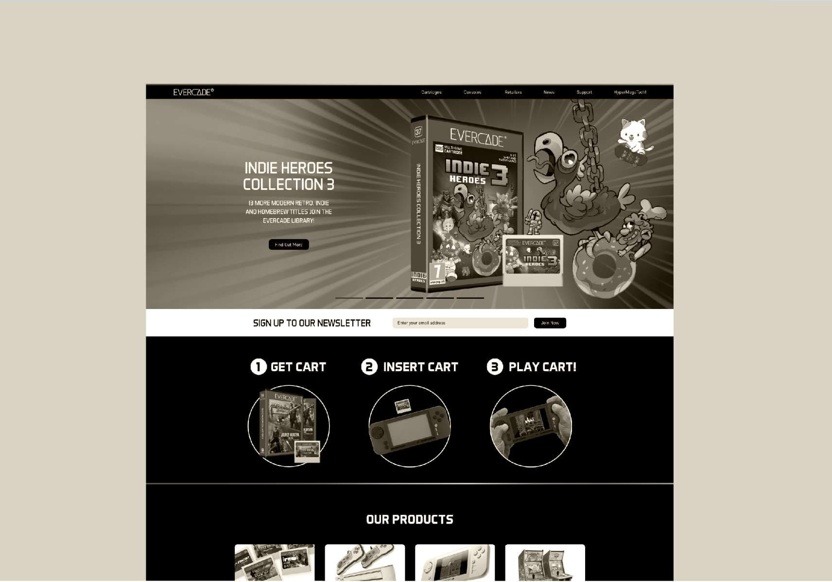 Website Design – Process 3 – Evercade Design