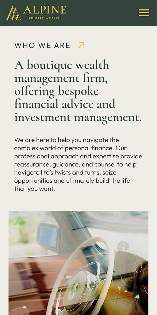 Alpine Private Wealth – 14 – Mobile Website
