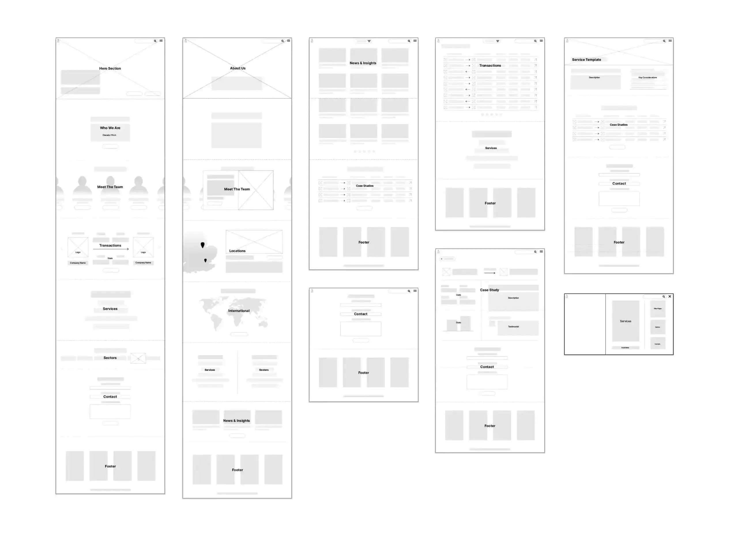 Website Agency – Bishopsgate Wireframe
