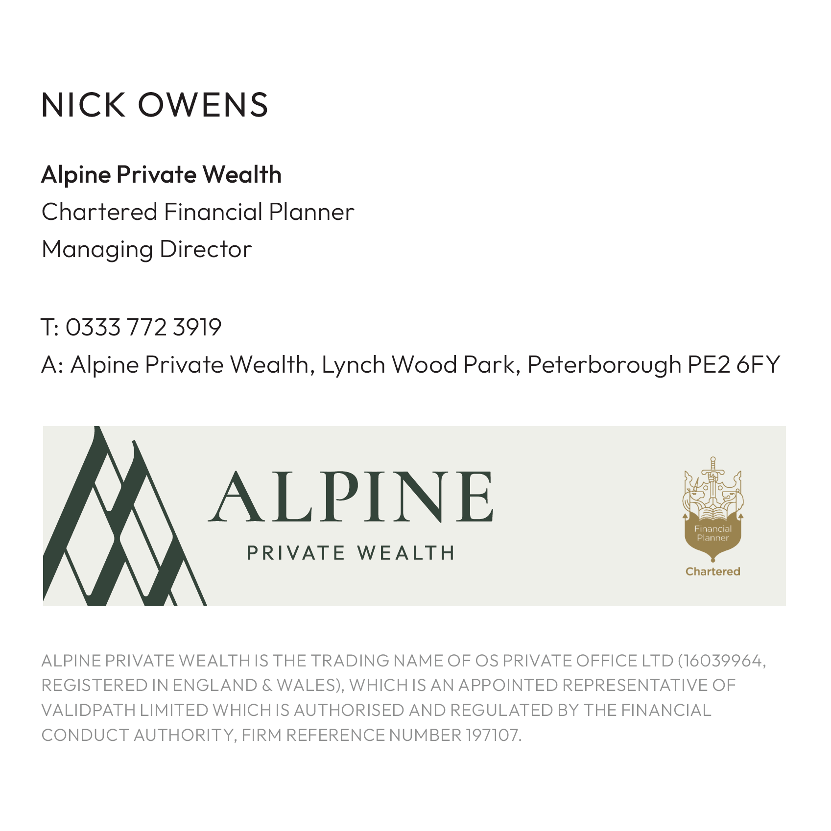 Alpine Private Wealth – 10 – Email Signature Design